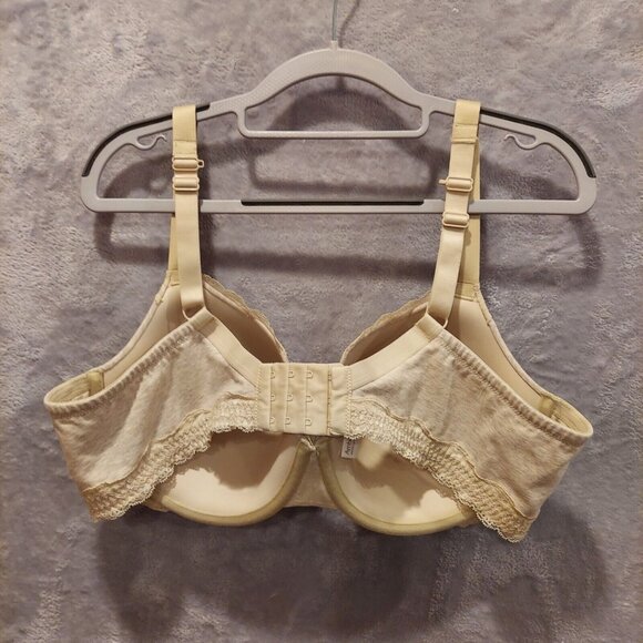 Ambrielle 42D Bra Organic Cotton Demi Underwire covertable straps jersey tan - Picture 2 of 16
